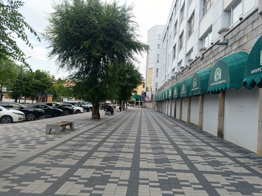 Возле Амурской ярмарки появились лавочки но есть нюанс фото