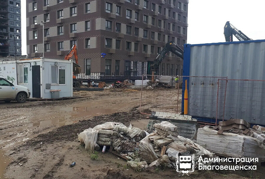 Больше миллиона штрафов придется заплатить за грязь застройщикам в Благовещенске