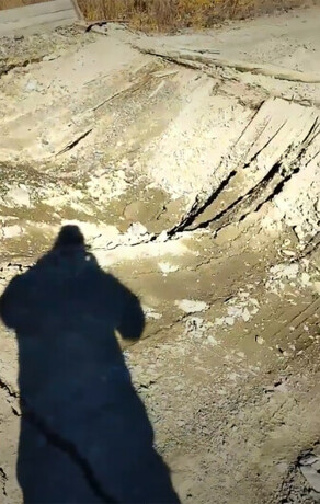На трассе в Амурской области провалился мост видео
