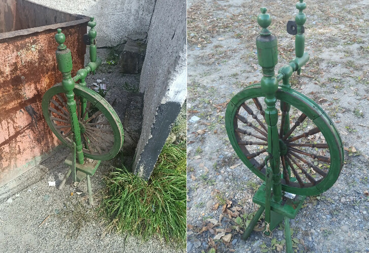 Амурские лесничие нашли старинную прялку