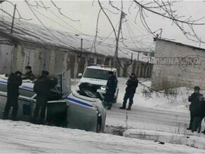 В Новобурейском Амурской области машина полиции опрокинулась в канаву