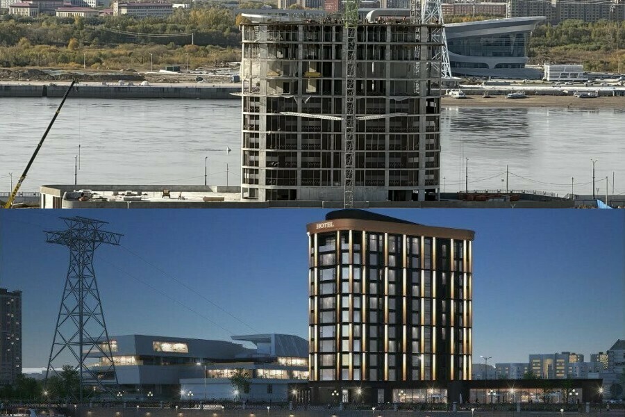 За пару месяцев на набережной Амура выросла высотка фото