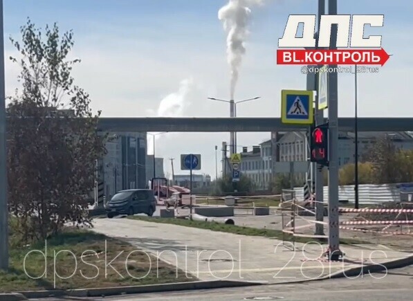Жители района Благовещенска решили не париться и стали объезжать перекоп по тротуару видео