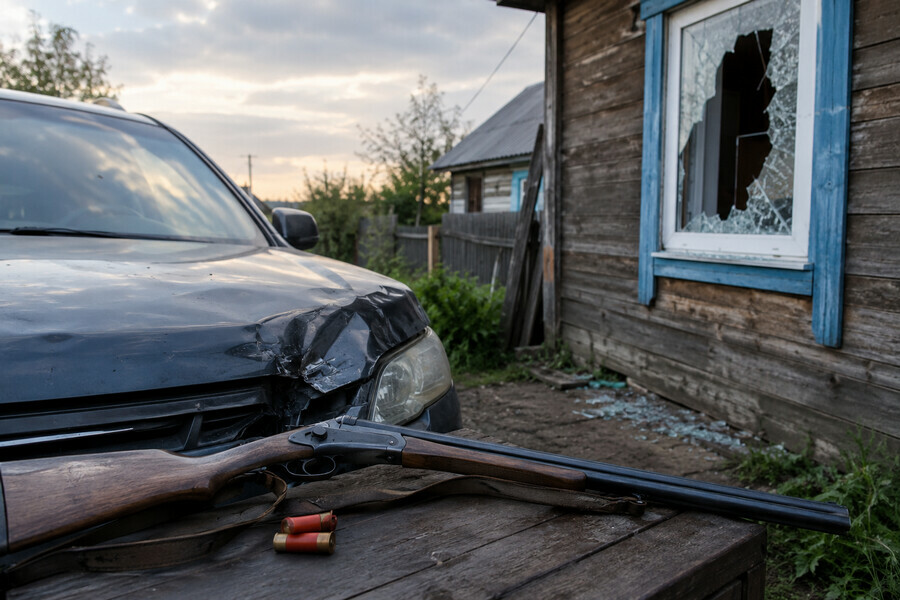 Выпивший амурчанин приехал к брату с ружьем и открыл стрельбу по дому