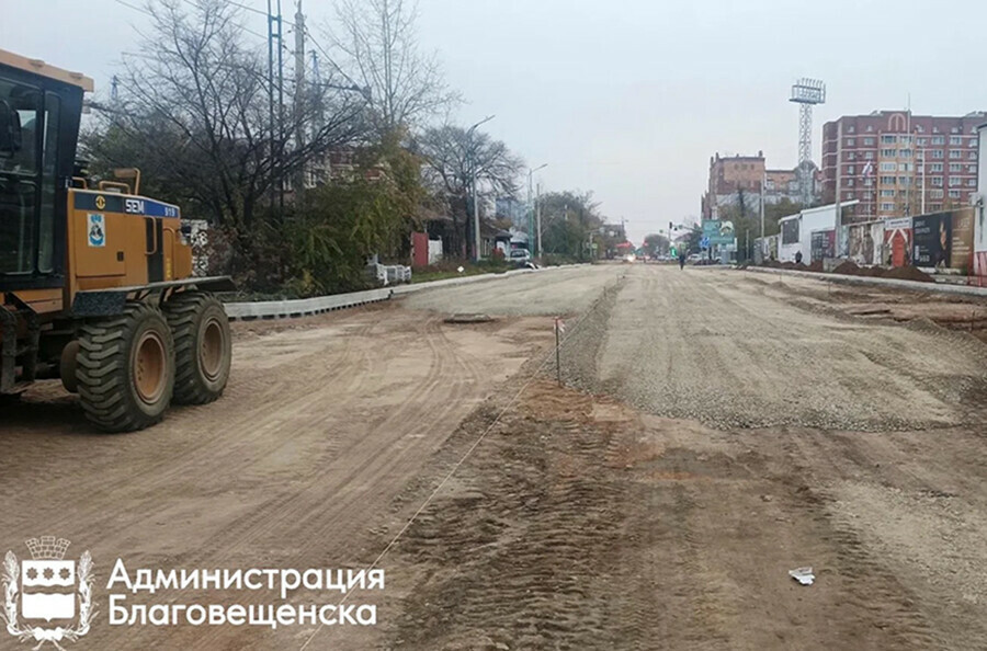 Знаки и разметка на каких участках дорог Благовещенска завершается ремонт