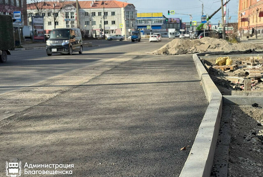 Скоро благовещенцы смогут пользоваться новой автобусной остановкой на Пролетарской